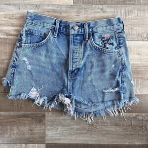AGOLDE Girl Power Jaden High Rise Denim Shorts - Size 25